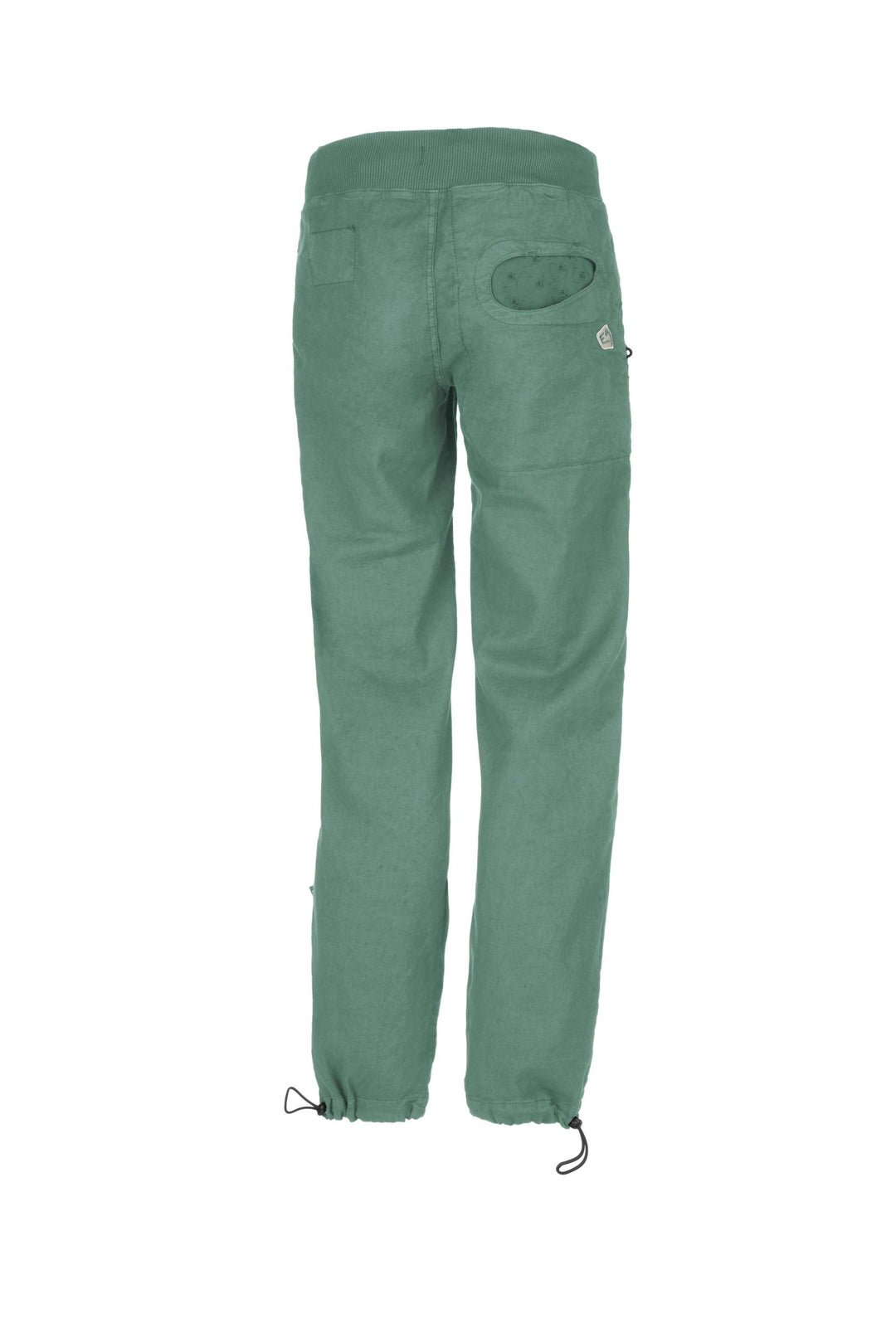 Onda Flax outdoor climbing pants in organic linen and cotton with embroidery, adjustable waist and leg, brush holders.