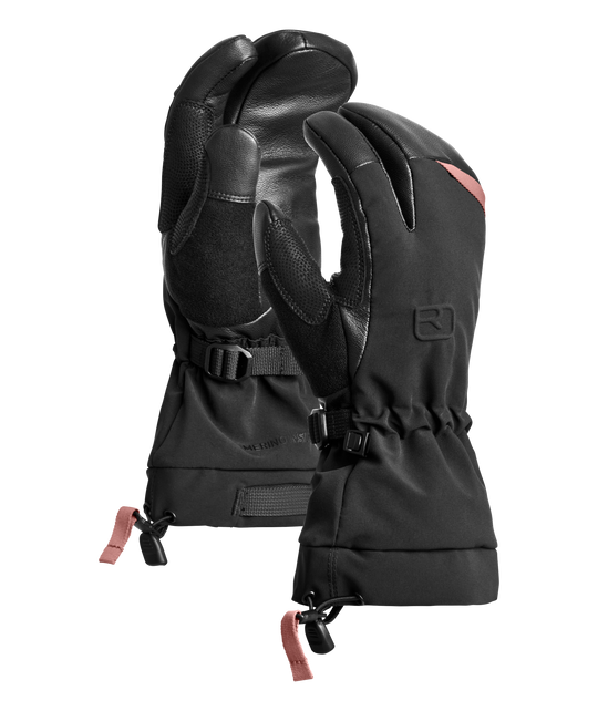 Ortovox Merino Freeride 3 Finger Glove W Black Raven - fronte