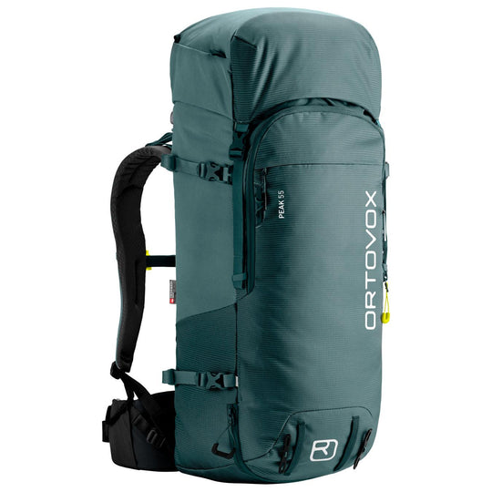 Zaino multifunzionale Peak 55 da trekking ad alta quota con sistema dorsale Swisswool 3D e molteplici scomparti per attrezzature outdoor