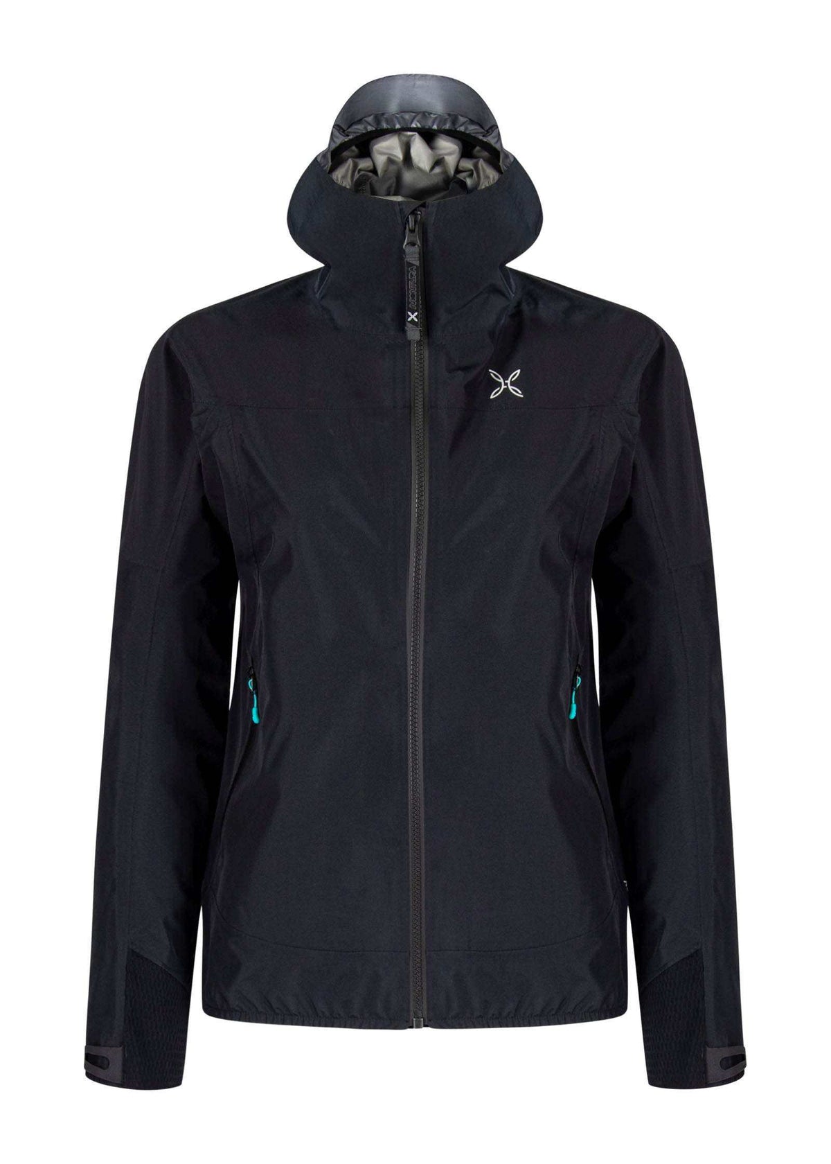 Pac Mind Jacket women's waterproof jacket in lightweight nylon GORE-TEX with hood and zip, ideal for outdoors and running