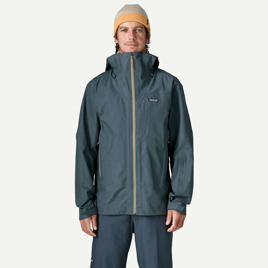 Patagonia Storm Shift Jacket Summit Blue: indossata, vista frontale