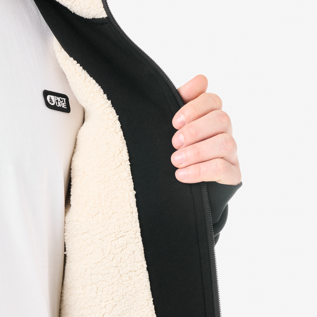 Picture Basement Plush Zip Hoodie Black – dettaglio