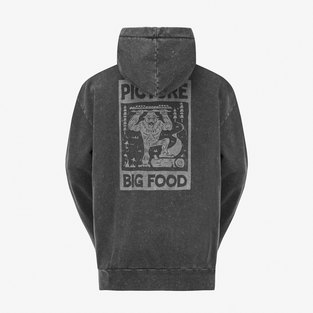 Picture Bigfoot Hoodie Black Washed – retro su fondo neutro