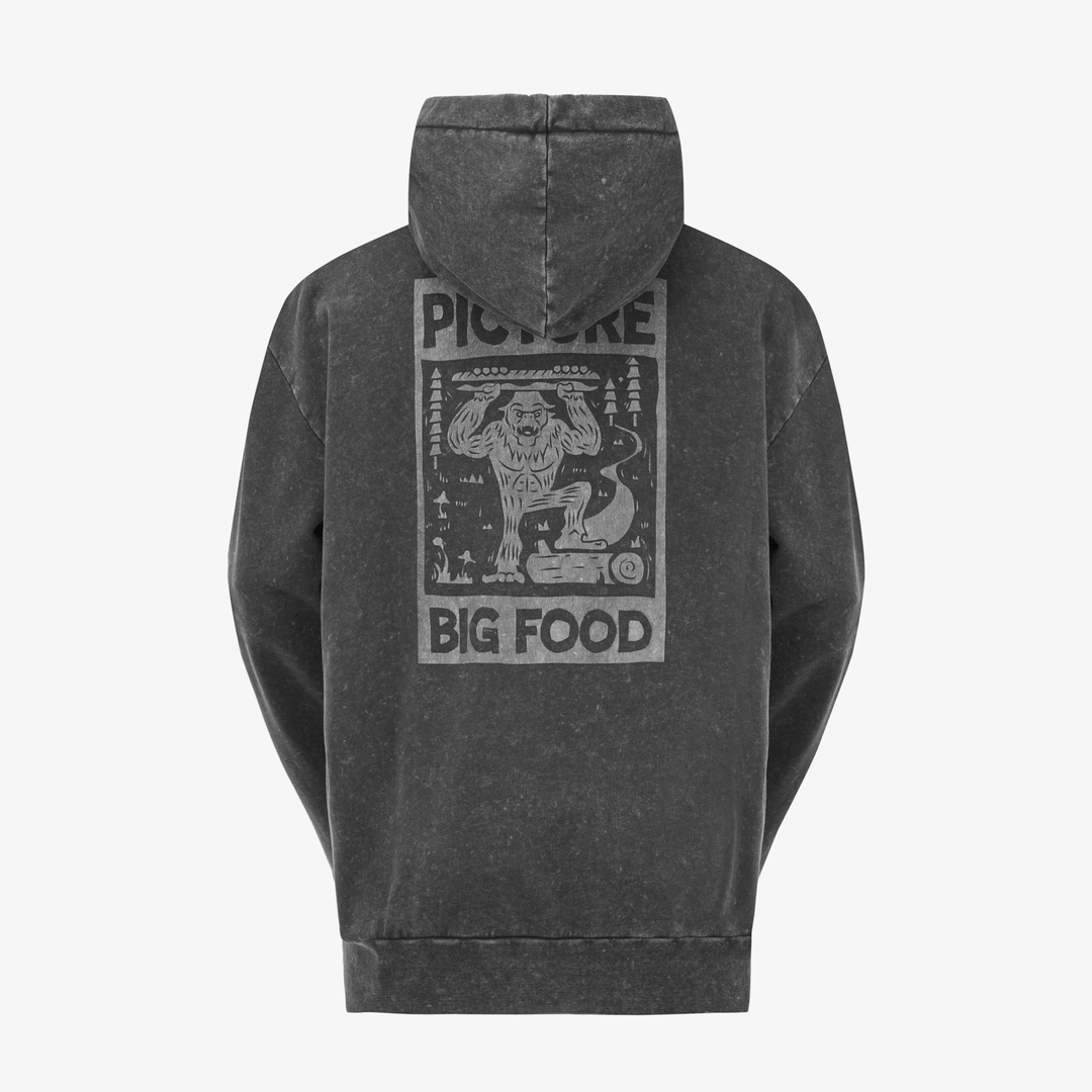 Picture Bigfoot Hoodie Black Washed – retro su fondo neutro