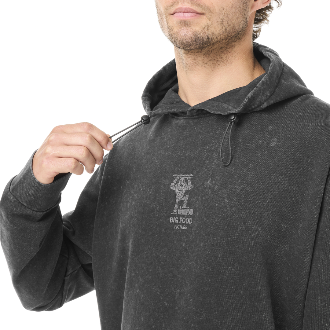 Picture Bigfoot Hoodie Black Washed – dettaglio