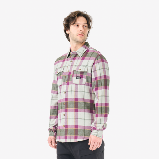 Picture Hillsboro Shirt Vapor Grey – indossato, vista frontale