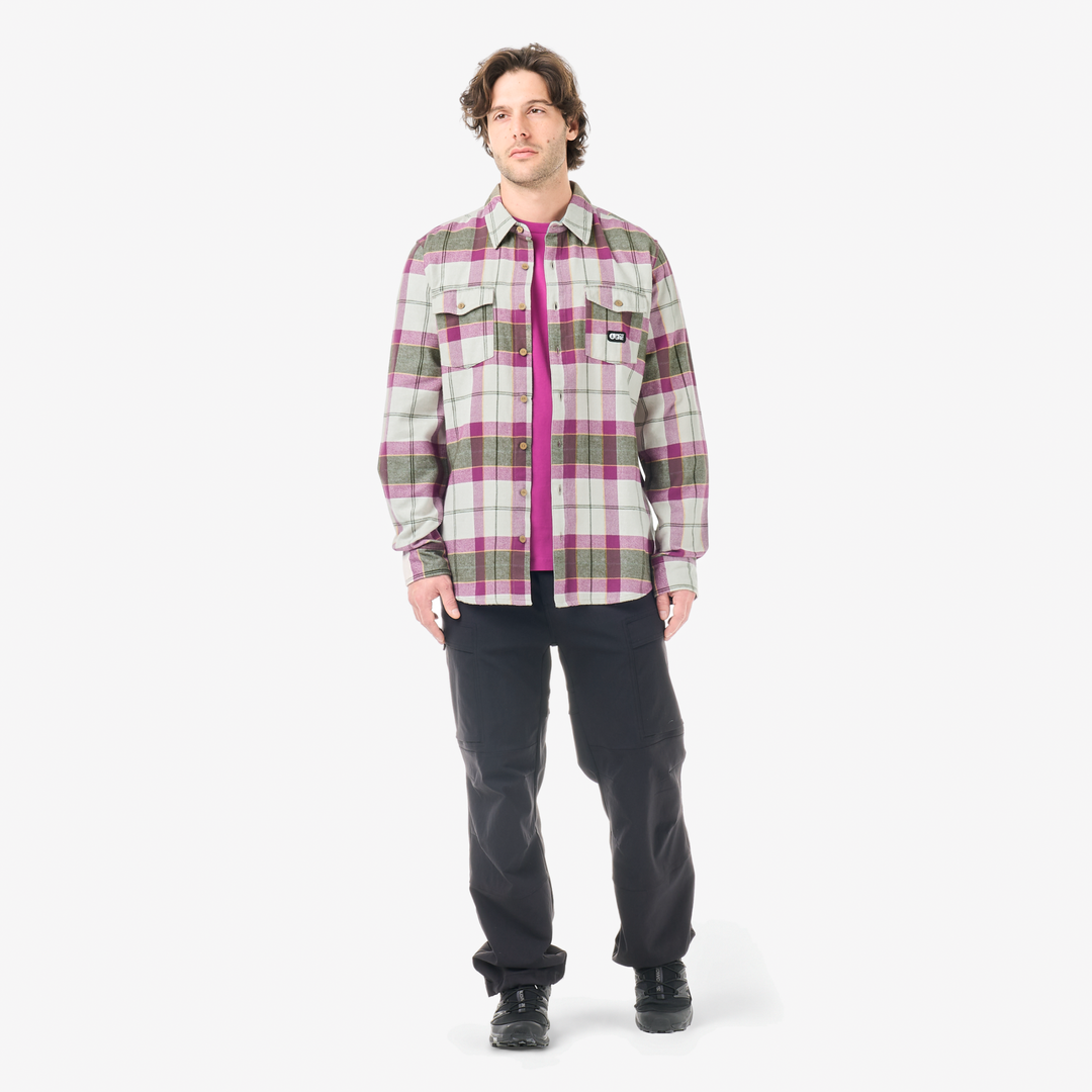 Picture Hillsboro Shirt Vapor Grey – indossato, vista frontale
