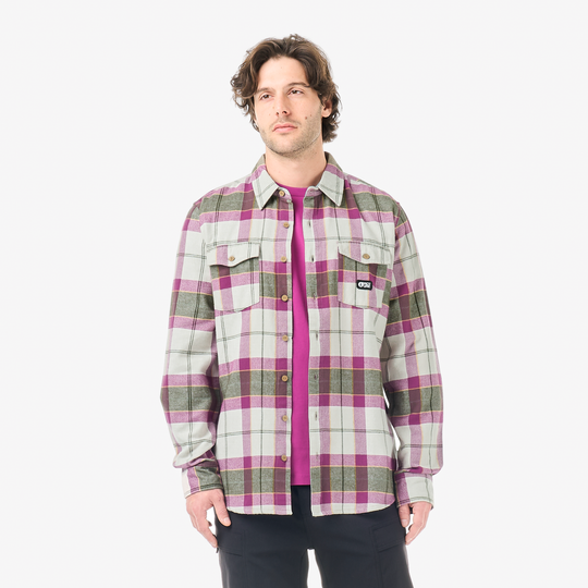 Picture Hillsboro Shirt Vapor Grey – indossato, vista frontale