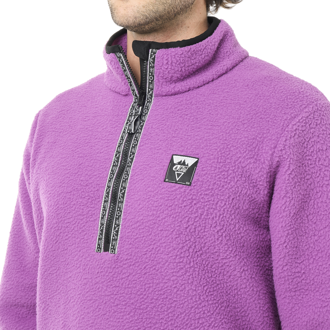 Picture Kimag 1/4 Zip Fleece Bright Magenta – dettaglio