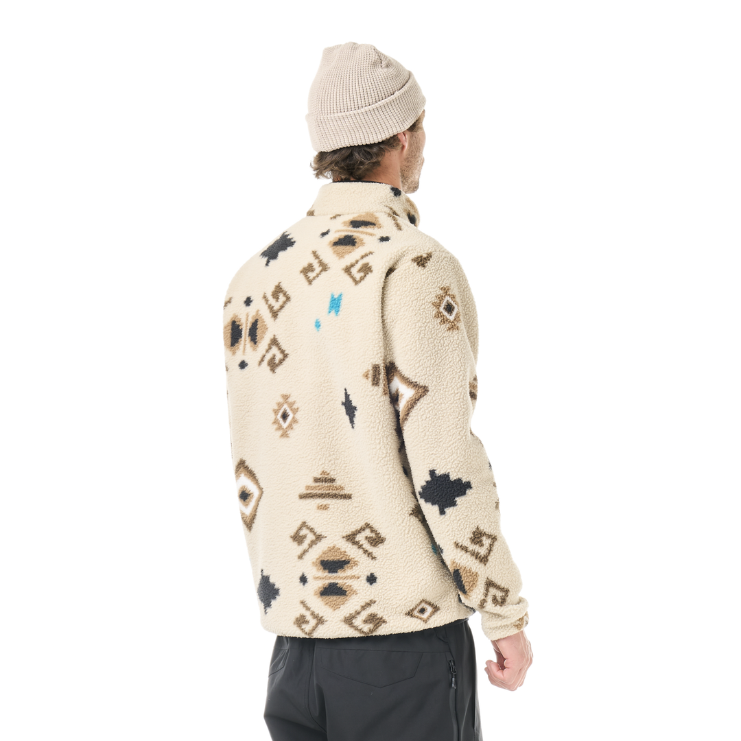 Picture Kimag Printed 1/4 Fleece Emeral Print – indossato, retro