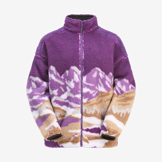 Picture Nyss Zip Fleece Landscape Grape, frontale