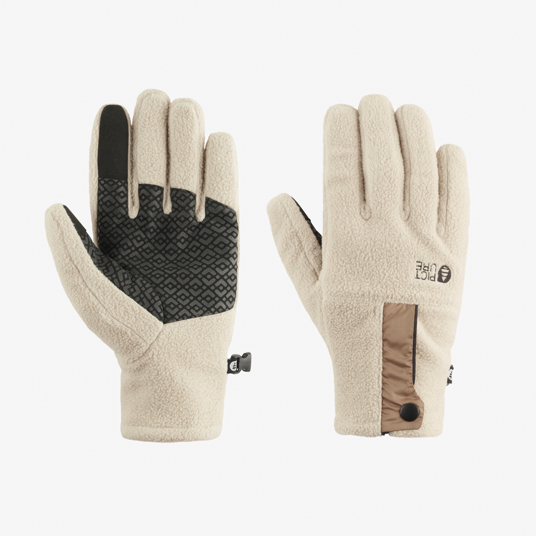 Picture Polar Fleece Gloves Pure Cashmere, coppia dorso e palmo