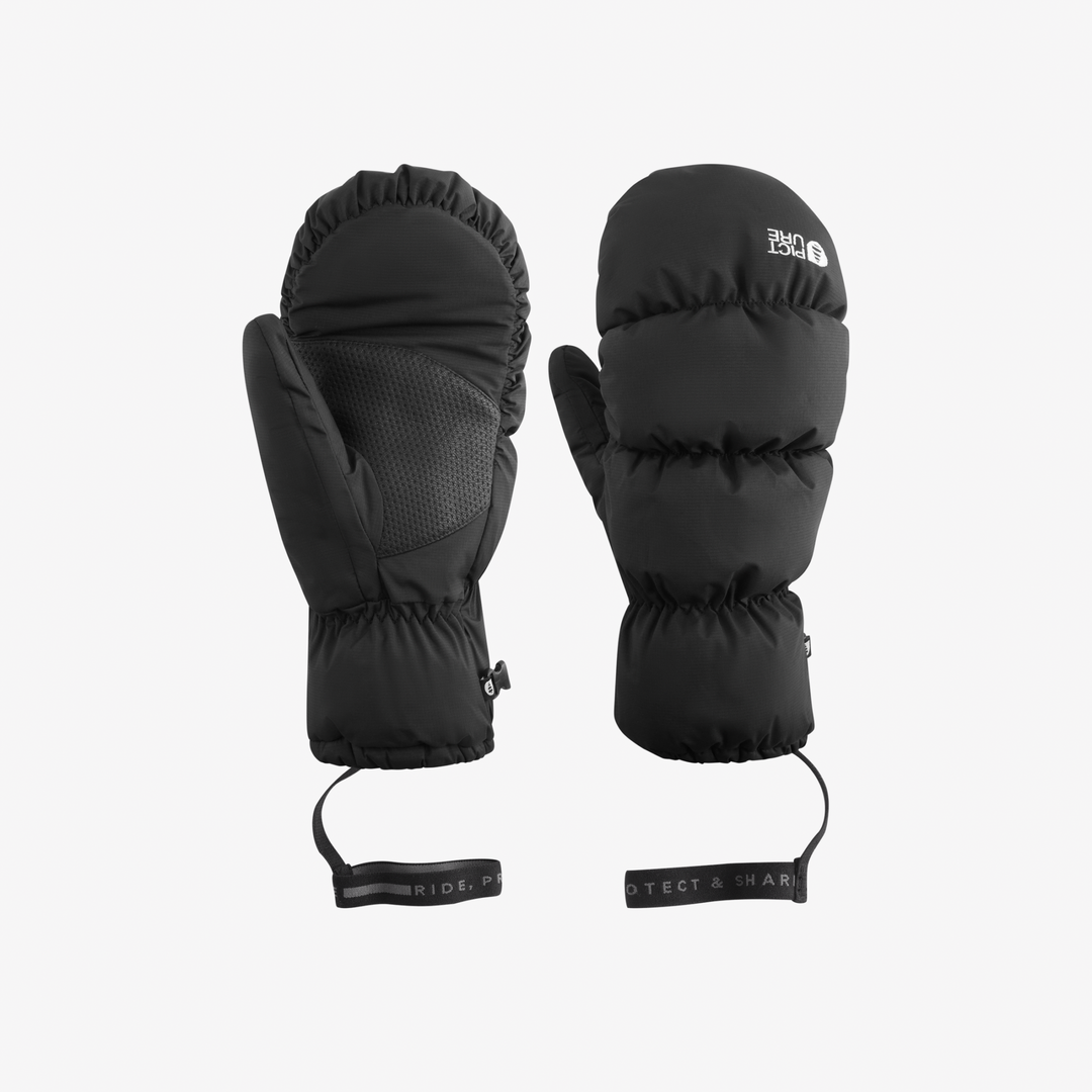 Picture Puffy Mitts Black, coppia dorso e palmo