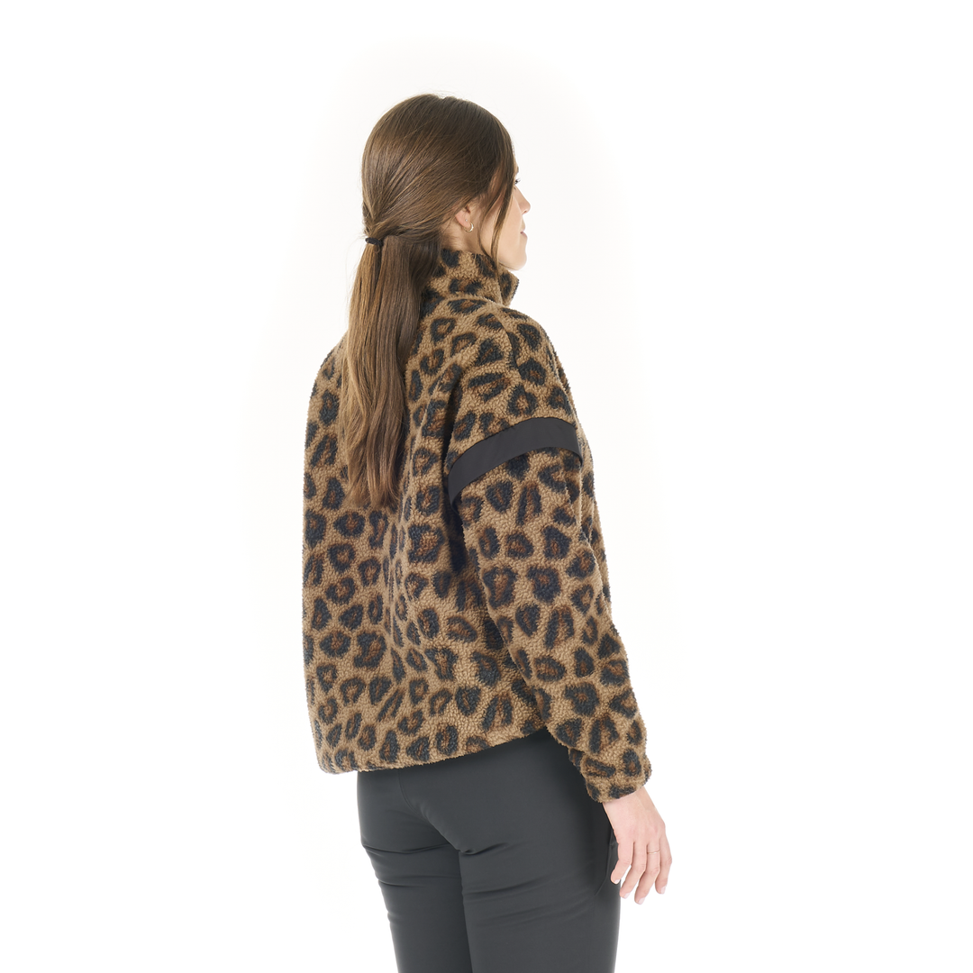 Picture Velora Printed 1/4 Fleece Wild Spot Print, indossato retro