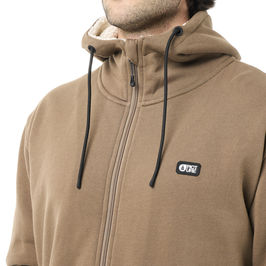 Picture Yinni Plush Zip Hoodie Shitake, dettaglio collo