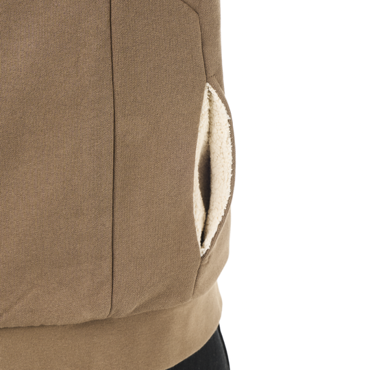 Picture Yinni Plush Zip Hoodie Shitake, dettaglio fodera tasca