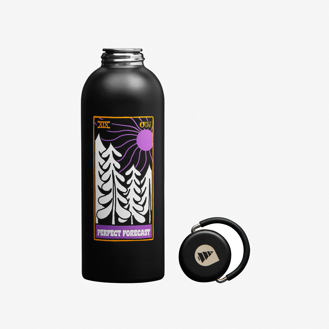 Picture Hampton Bottle Black – borraccia aperta con tappo