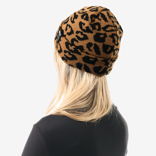 Picture Ribbing Beanie Wild Spot Print, indossato retro