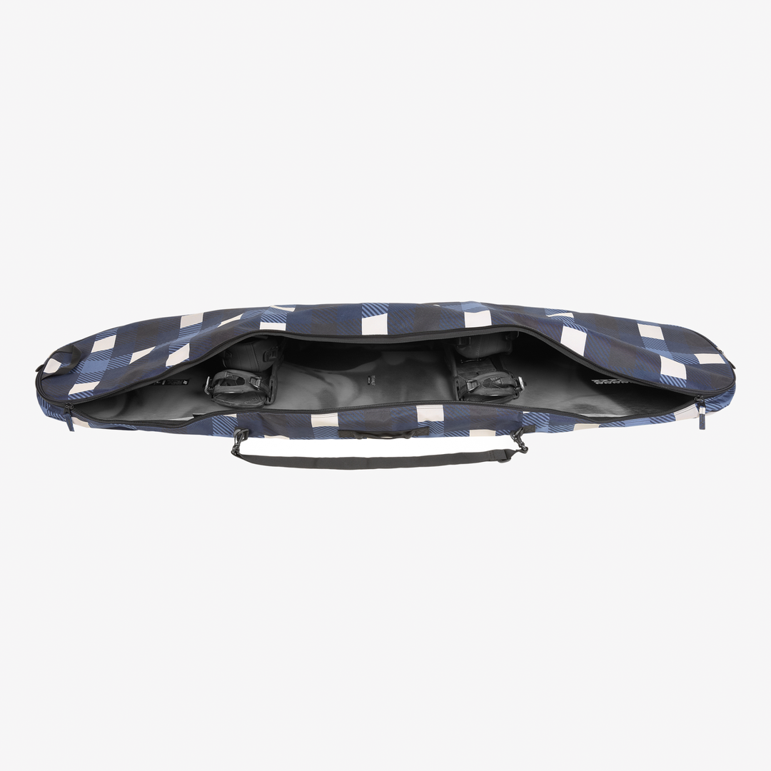 Picture Snow Bag Bluplaid Print, sacca aperta