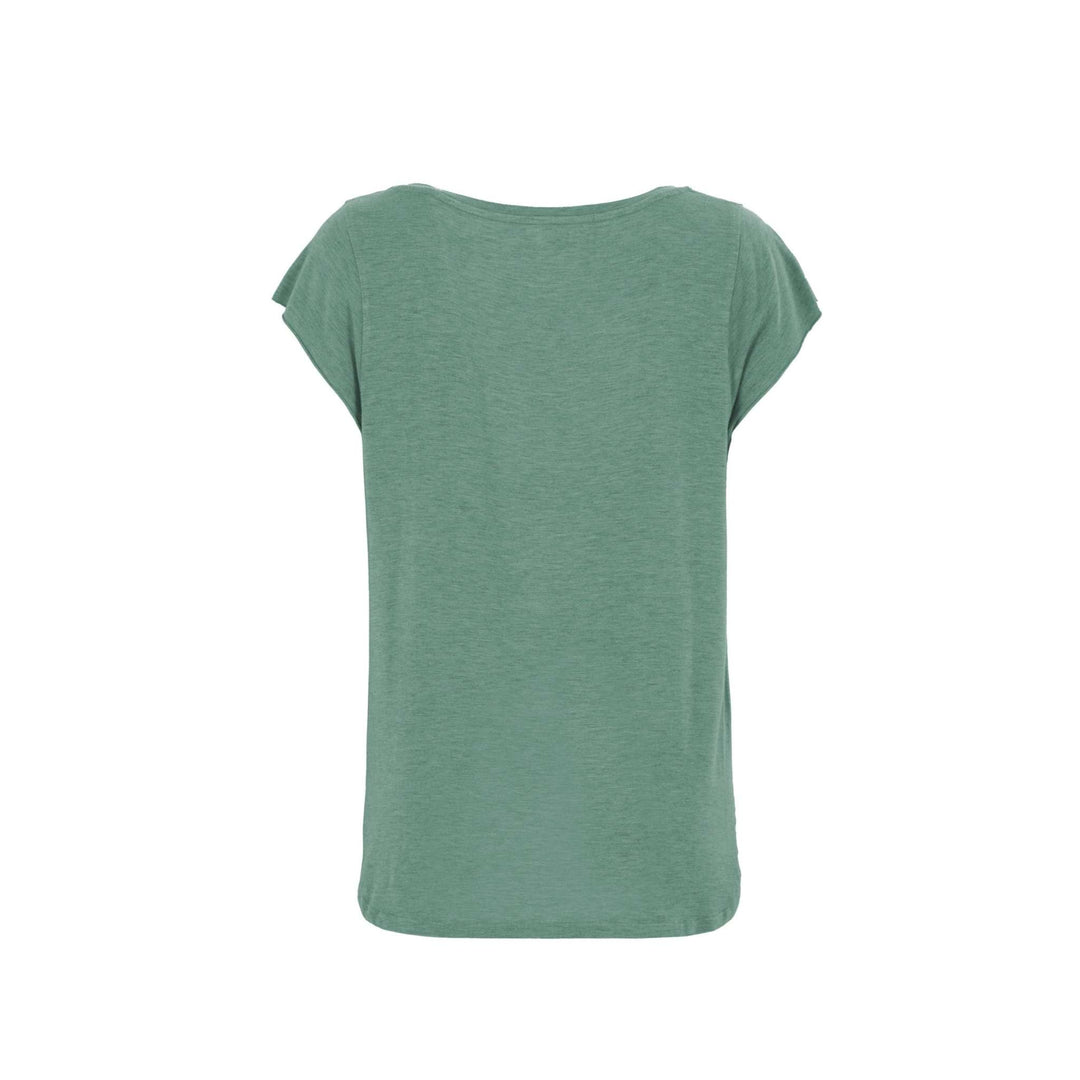 T-shirt Pimpi in green jersey with original front print, made in Italy.