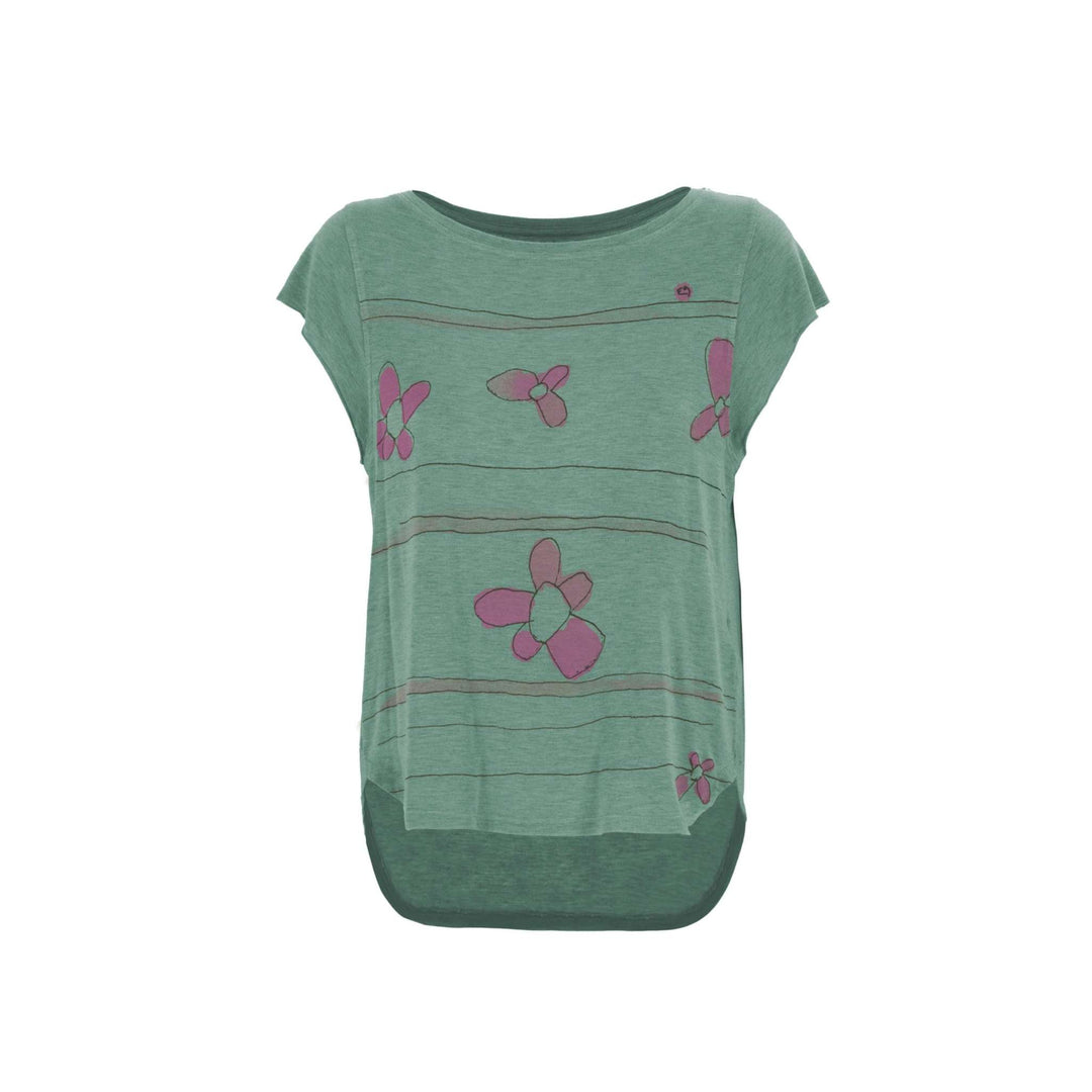 T-shirt 'Pimpi' in jersey modale con stampa originale, colore verde, vestibilità comoda.