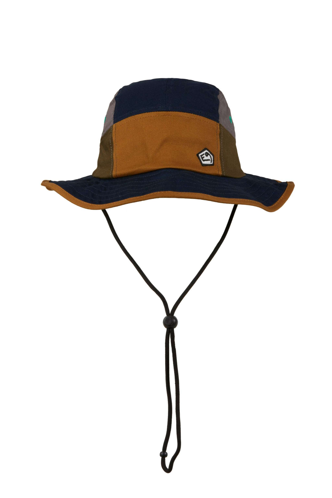 Wide-brim cotton hat Mauri in multicolor design.