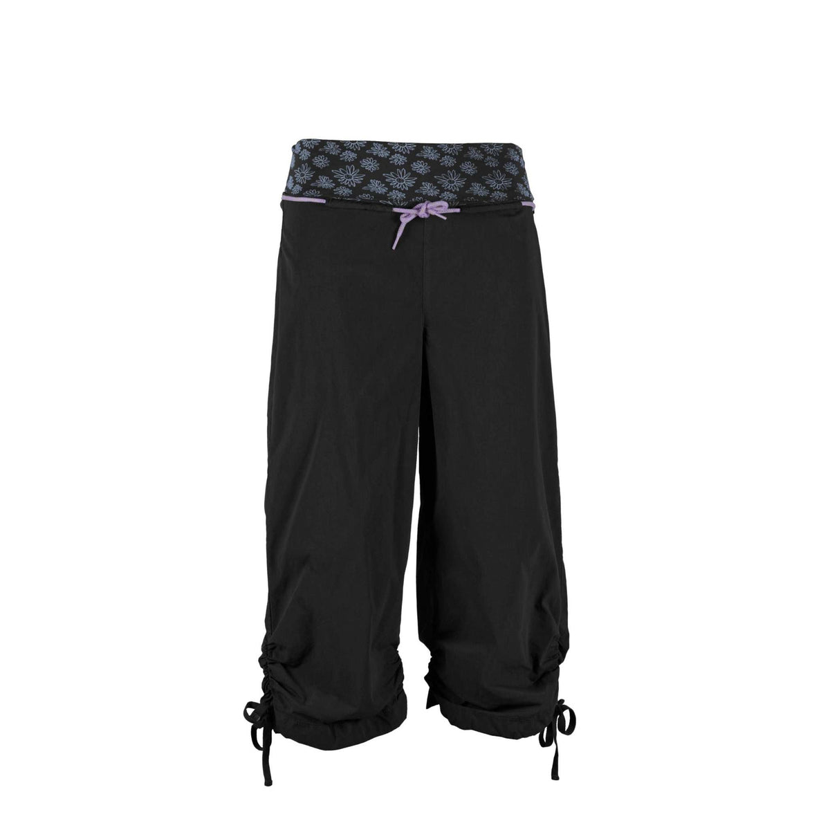 3/4 outdoor trousers in technical poplin with organic cotton belt and rear embroidery, comfort and mobility, made in Italy