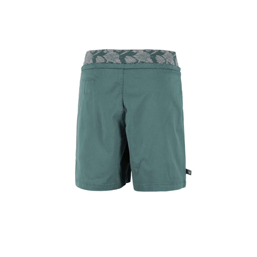 Outdoor climbing Hit Short in lyocell-cotton-linen blend with embroidery and adjustable waist.