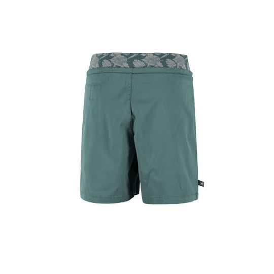 Outdoor climbing Hit Short in lyocell-cotton-linen blend with embroidery and adjustable waist.