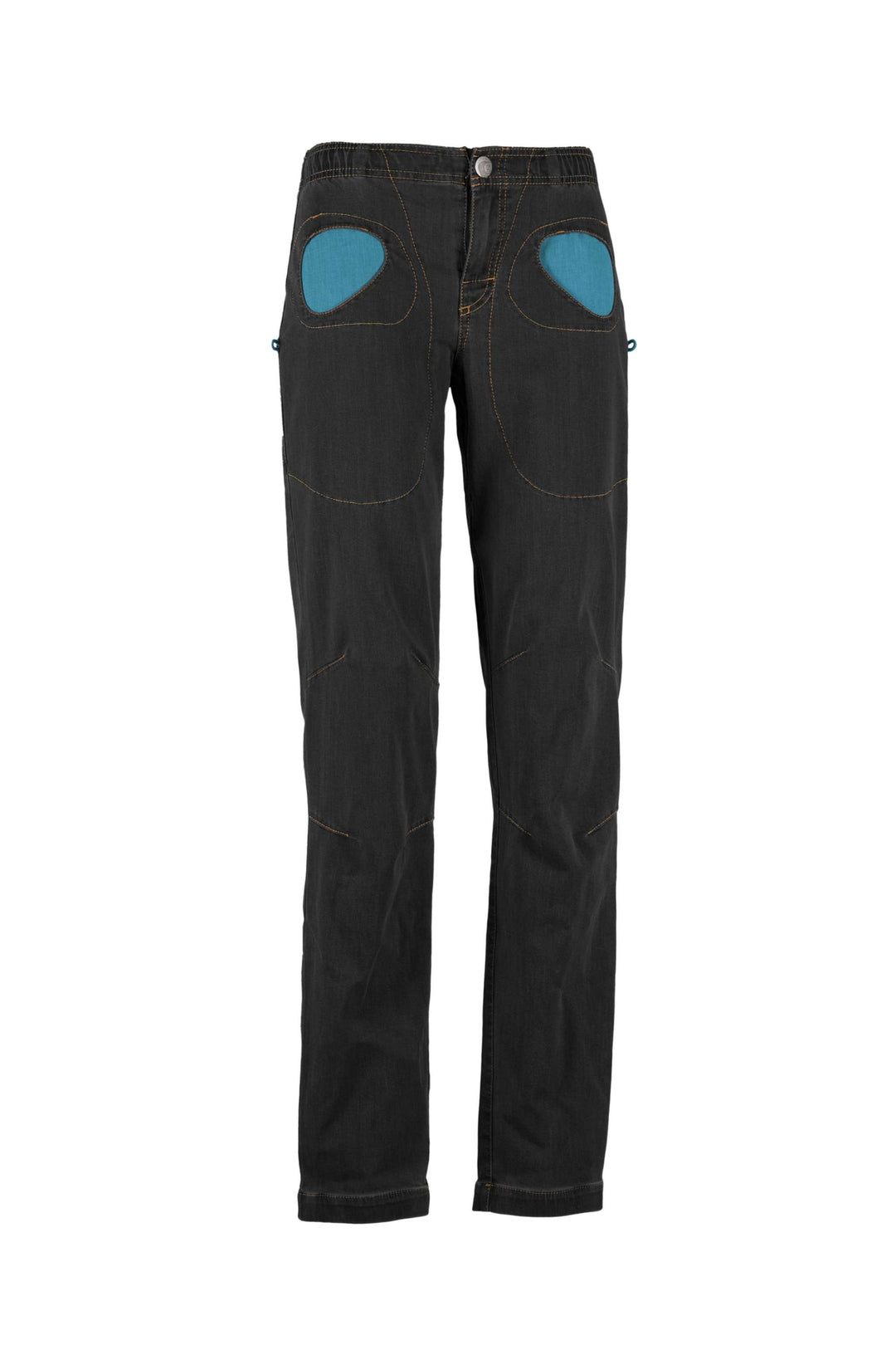Onda Denim climbing and outdoor pants with slim fit, contrasting colors, and elastic waist.