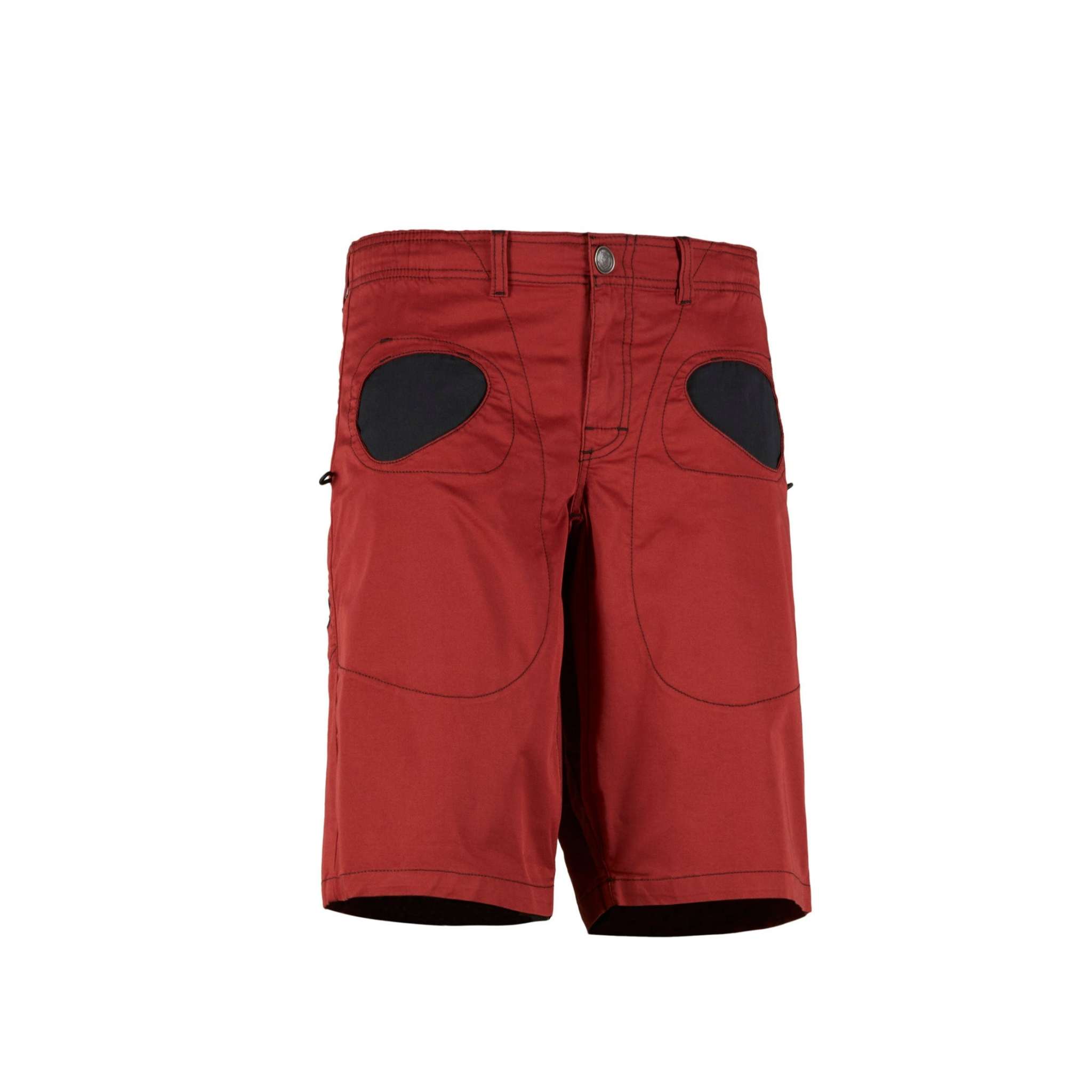 Shorts Rondo Short S in cotone biologico con tasche e porta-spazzolino, comodi e resistenti per arrampicata urbana.