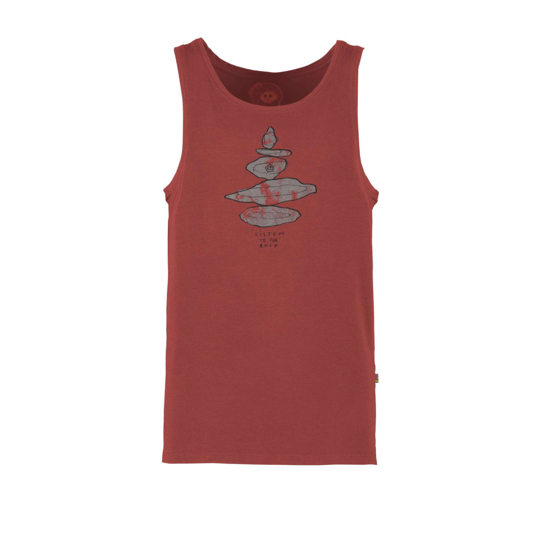 Men's bamboo cotton tank top by 1Equi with front print and slim fit.