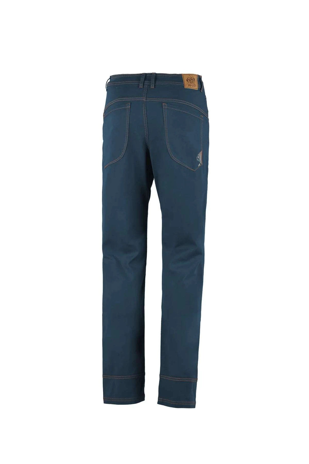 Pantaloni a 5 tasche in cotone biologico con ricamo e etichetta Jacron, vestibilità regolare, stile outdoor italiano