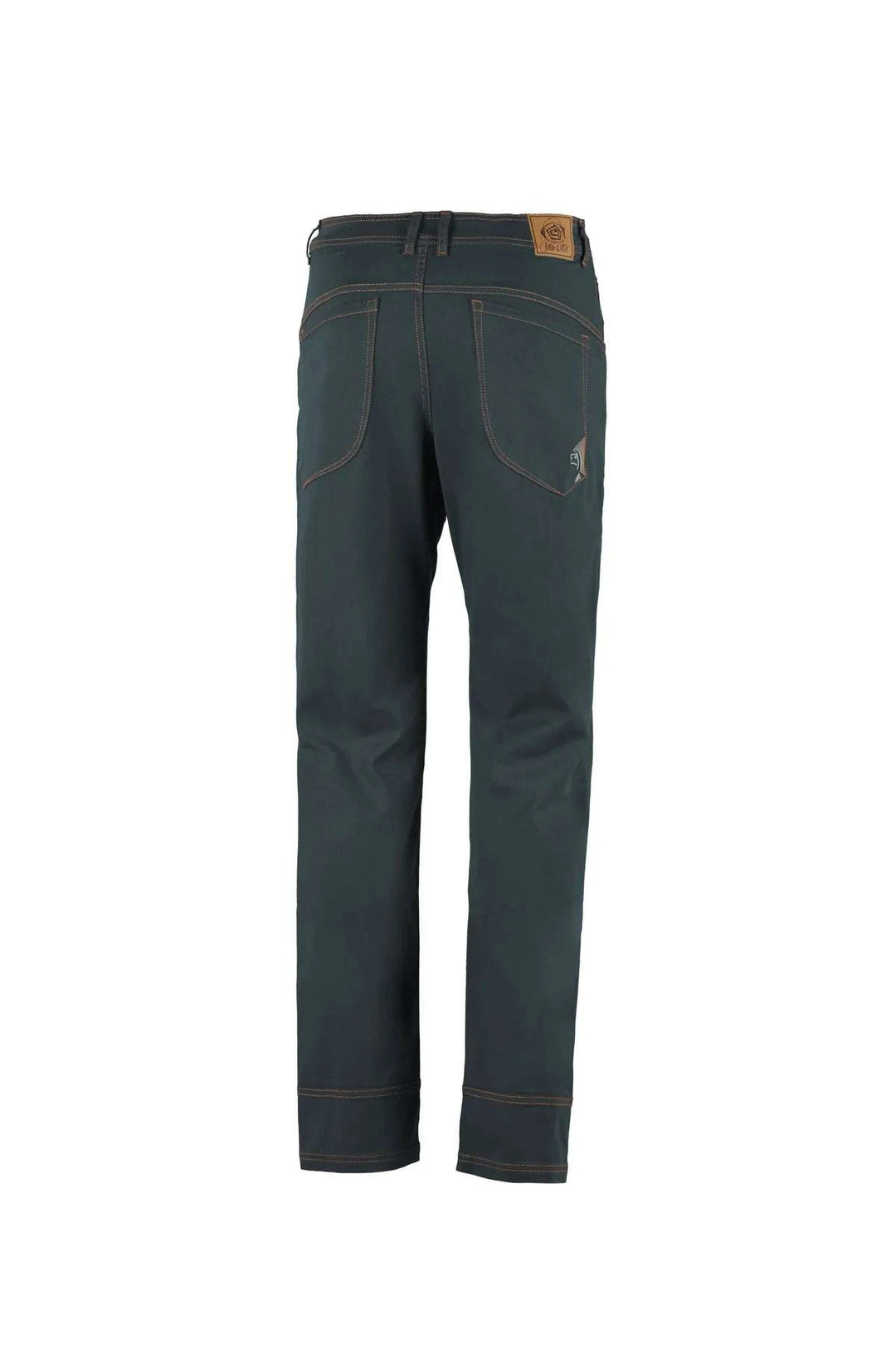 Pantaloni a 5 tasche in cotone biologico con ricamo e etichetta Jacron, vestibilità regolare per stile attivo, prodotti in Italia