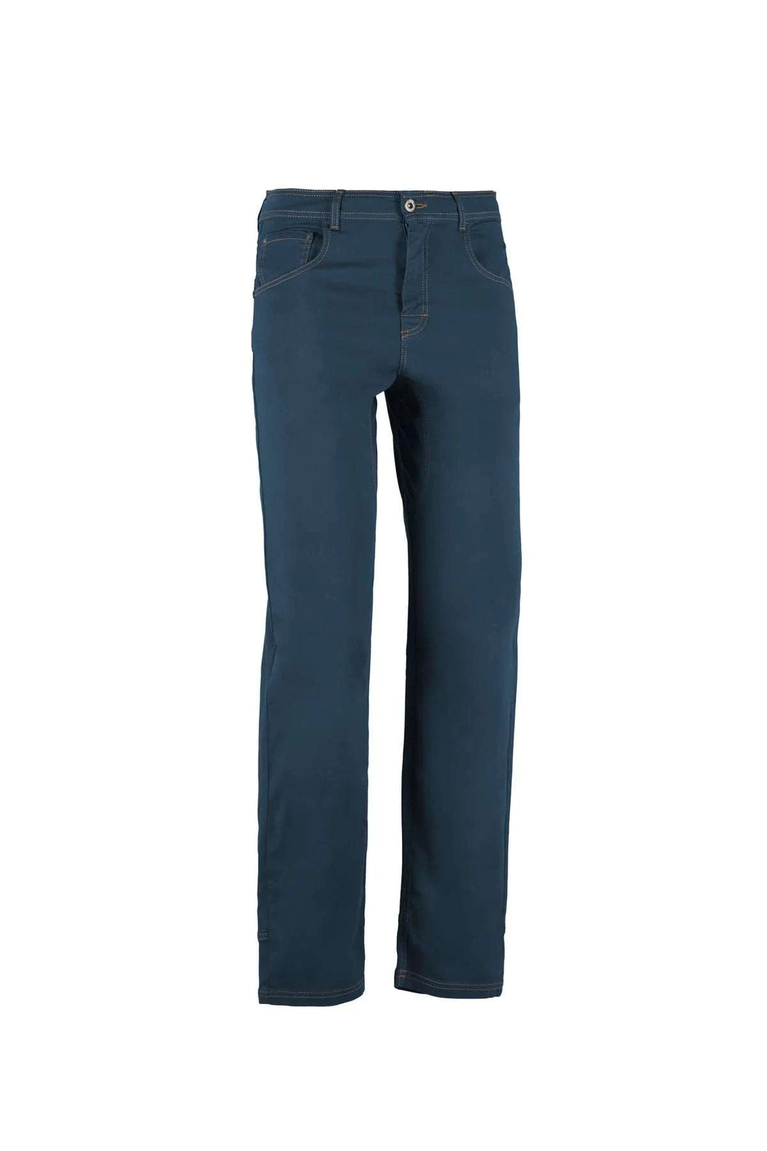 Pantaloni a 5 tasche in cotone biologico con ricamo sulla tasca posteriore, vestibilità regolare e design italiano ecosostenibile