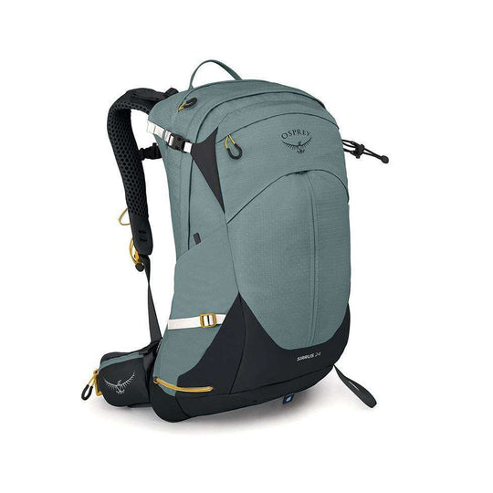 Sirrus 24 women's hiking backpack with rain cover, lightweight and ventilated design for day hikes.