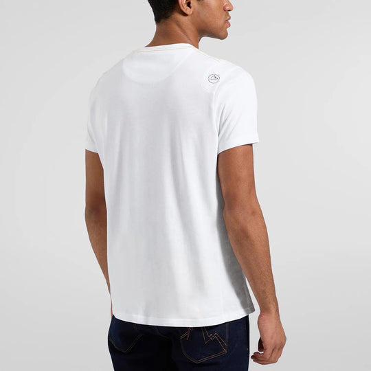 Stripe Cube T-Shirt M - White - Blogside