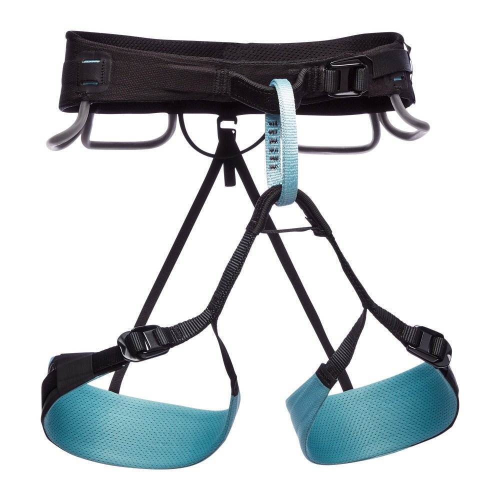 Women's Technician Harness with adjustable leg loops, durable and quick-drying design, tailored for climbing versatility.