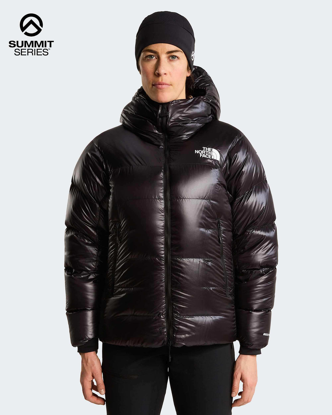 The North Face W Summit Pumori Down Parka - TNF Black - front on model