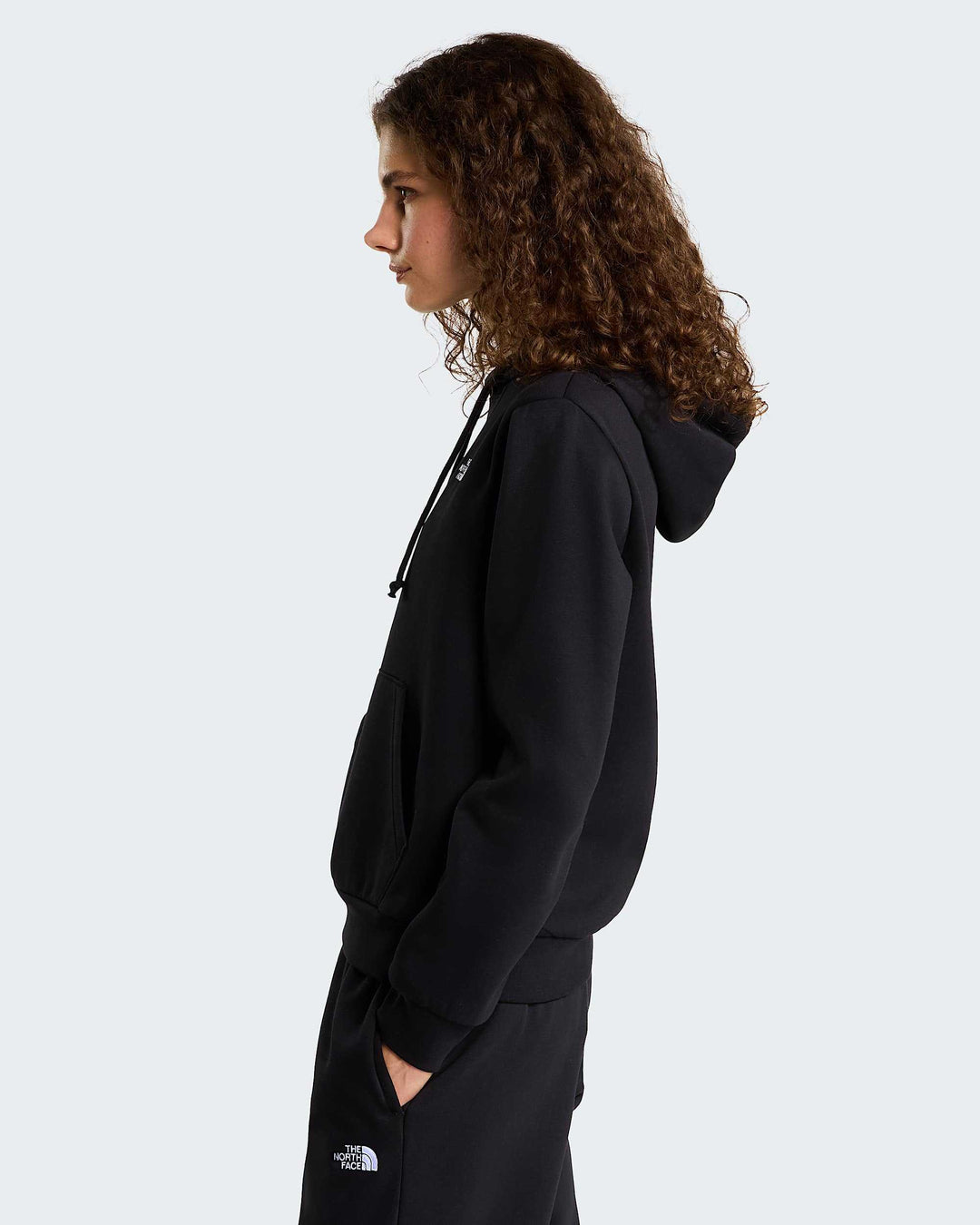 The North Face W Evolution Simple Dome Regular Hoodie - TNF Black - side on model