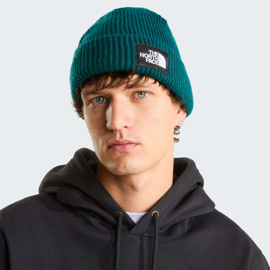 The North Face Salty Lined Beanie Pacific Teal NF0A8CGZ N4J – indossato frontale
