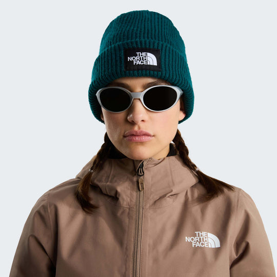 The North Face Salty Lined Beanie Pacific Teal NF0A8CGZ N4J – indossato con occhiali