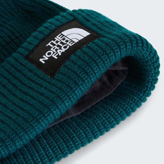 The North Face Salty Lined Beanie Pacific Teal NF0A8CGZ N4J – dettaglio risvolto e fodera