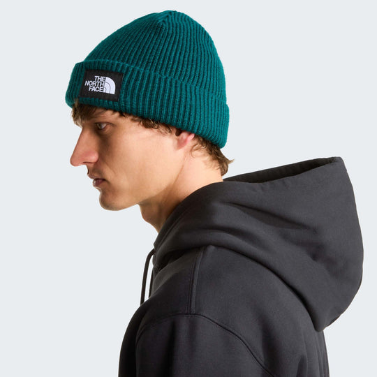 The North Face Salty Lined Beanie Pacific Teal NF0A8CGZ N4J – indossato laterale