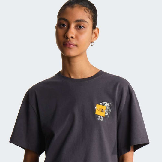 The North Face U Gear Up Get Out Rlx Ss Tee-Graphic Anthracite Grey ALT16