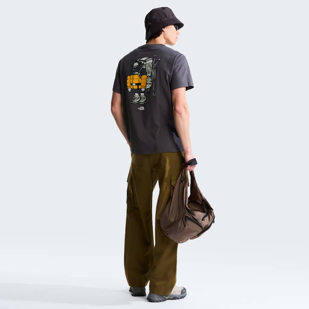 The North Face U Gear Up Get Out Rlx Ss Tee-Graphic Anthracite Grey ALT2