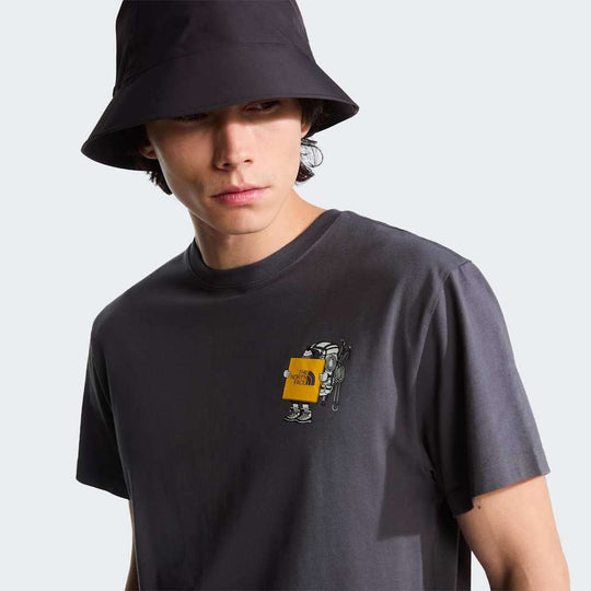 The North Face U Gear Up Get Out Rlx Ss Tee-Graphic Anthracite Grey ALT4