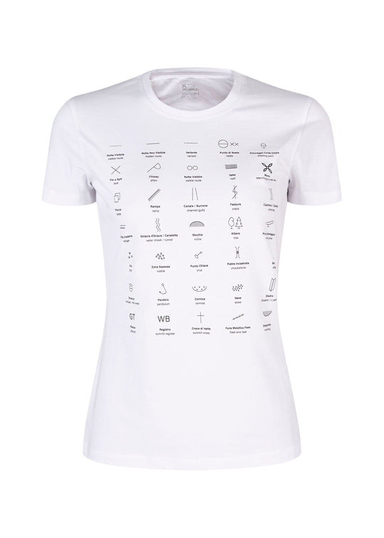 Topographic T-Shirt Woman - Bianco (00) - Blogside