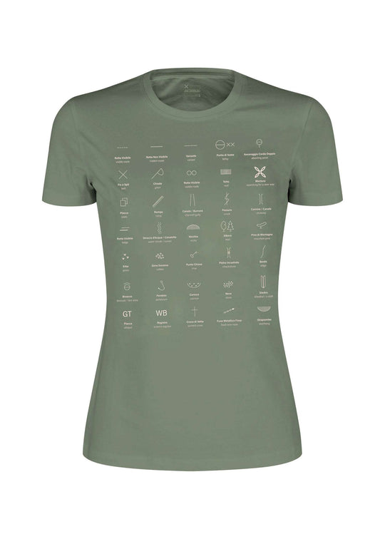 Topographic T-Shirt Woman - Verde Salvia/Light Rose (4901) - Blogside