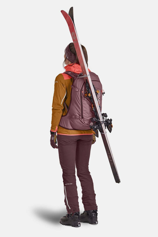 Tour Rider 28S backpack for alpine skiing with ski attachment system.